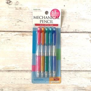 Daiso Mechanical Pencil Set 5 Pack School Office Supplies Brand NEW